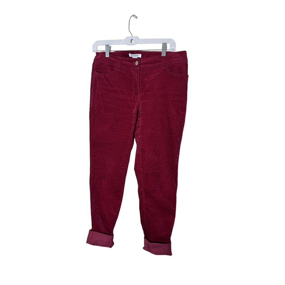 White House Black Market Pants Womens 4 Red Corduroy Skinny Jegging Stretch